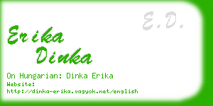 erika dinka business card